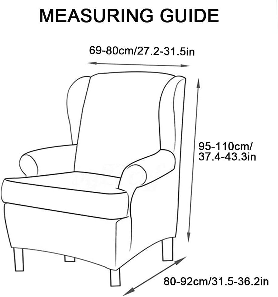 Highdi 2 Pezzi Copripoltrona con Orecchie Elasticizzato - immagine 5