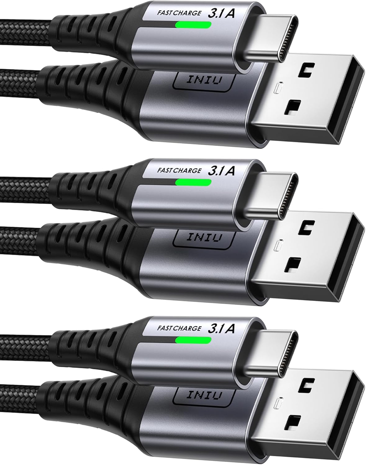 Iniu Cavo USB Type-C 3.1A Ricarica Rapida [3 Pezzi] - immagine 1