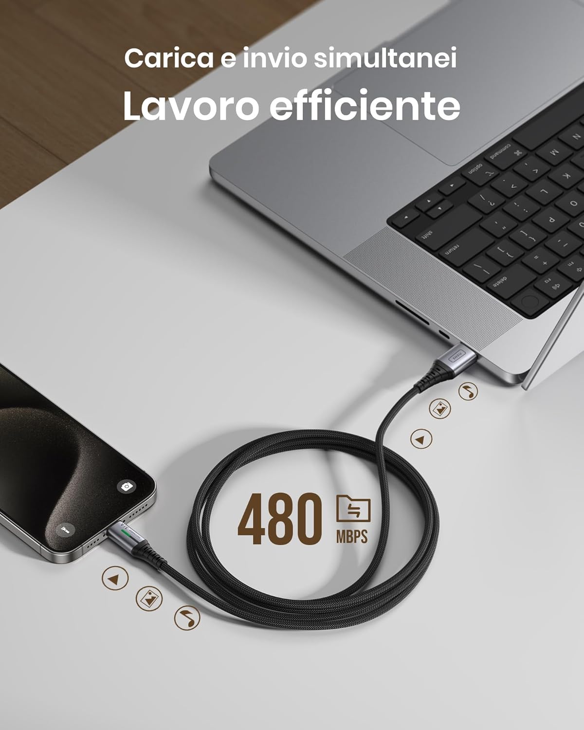 Iniu Cavo USB Type-C 3.1A Ricarica Rapida [3 Pezzi] - immagine 7