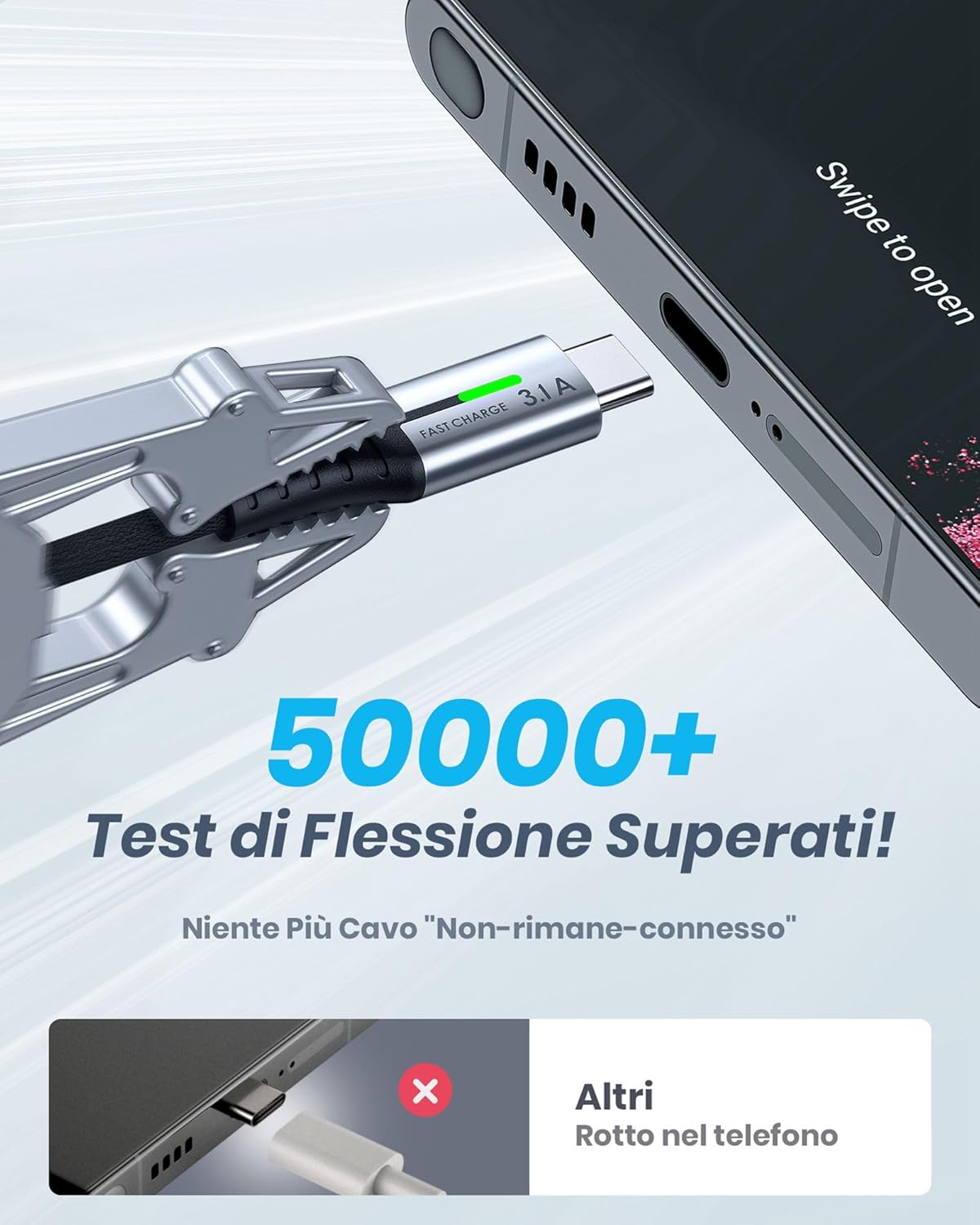 Iniu Cavo USB Type-C 3.1A Ricarica Rapida [3 Pezzi] - immagine 9