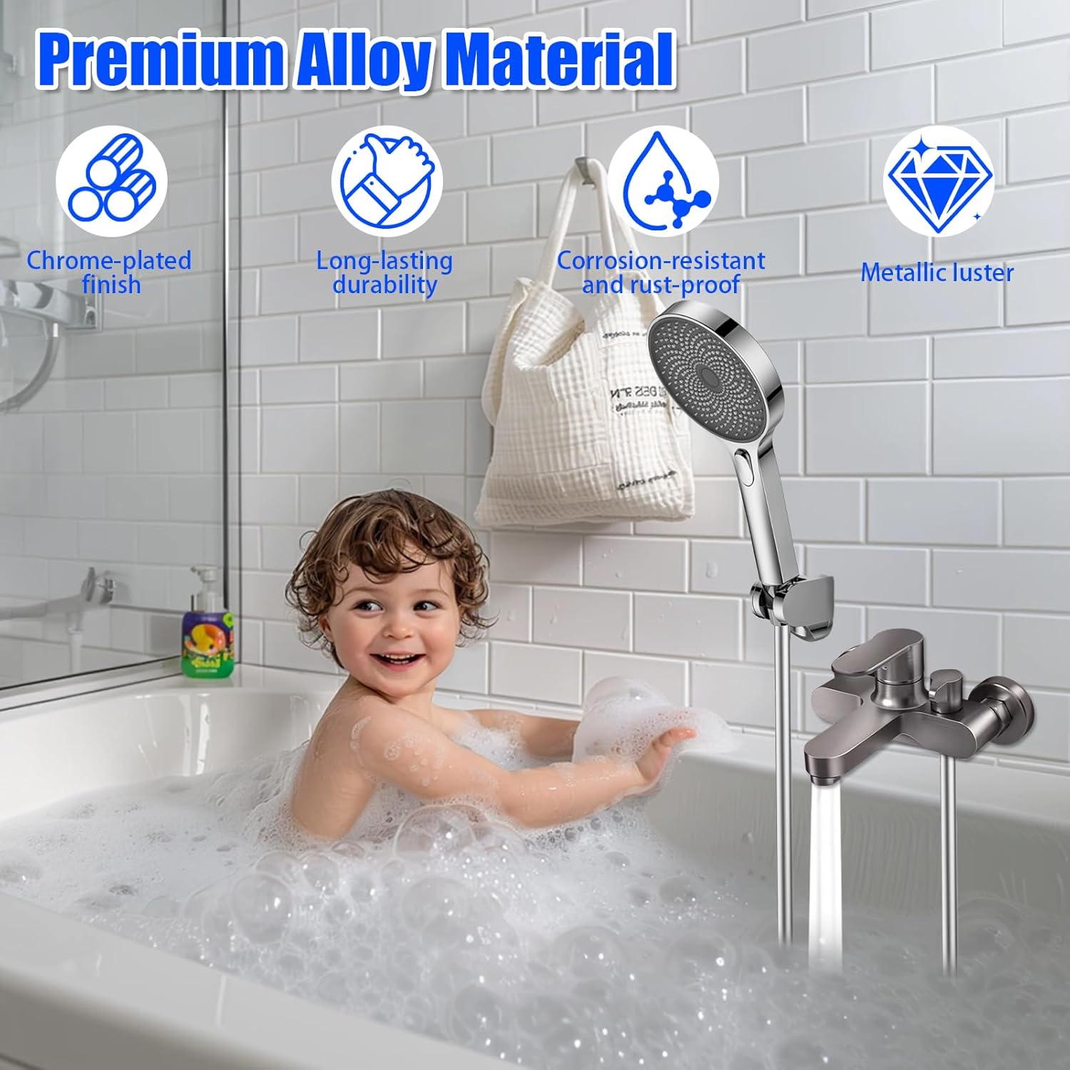 Aichilra Miscelatore Doccia e Vasca a Parete Grigio - immagine 4