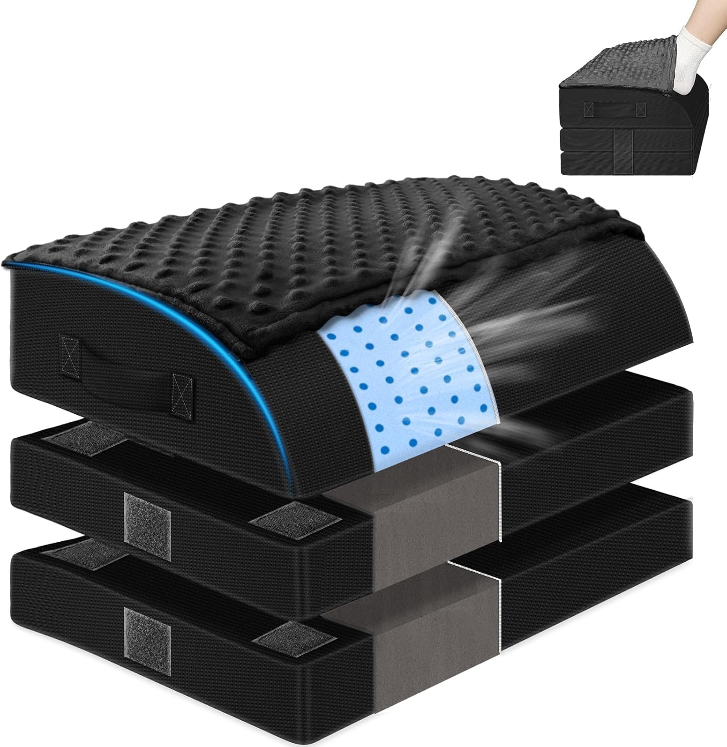 Kingpavonini Poggiapiedi da Scrivania in Schiuma Memoria Gel