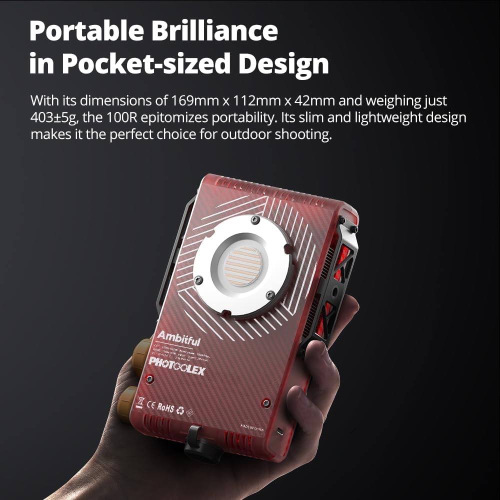 Ambitful Q100Lite Combo - Luce Video LED 100W - immagine 2