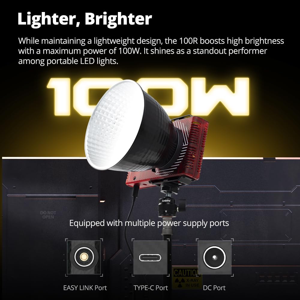 Ambitful Q100Lite Combo - Luce Video LED 100W - immagine 5