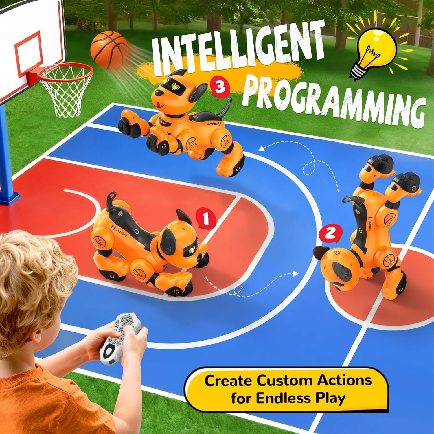 Anysun Cane Robot Ricaricabile Giallo - immagine 3