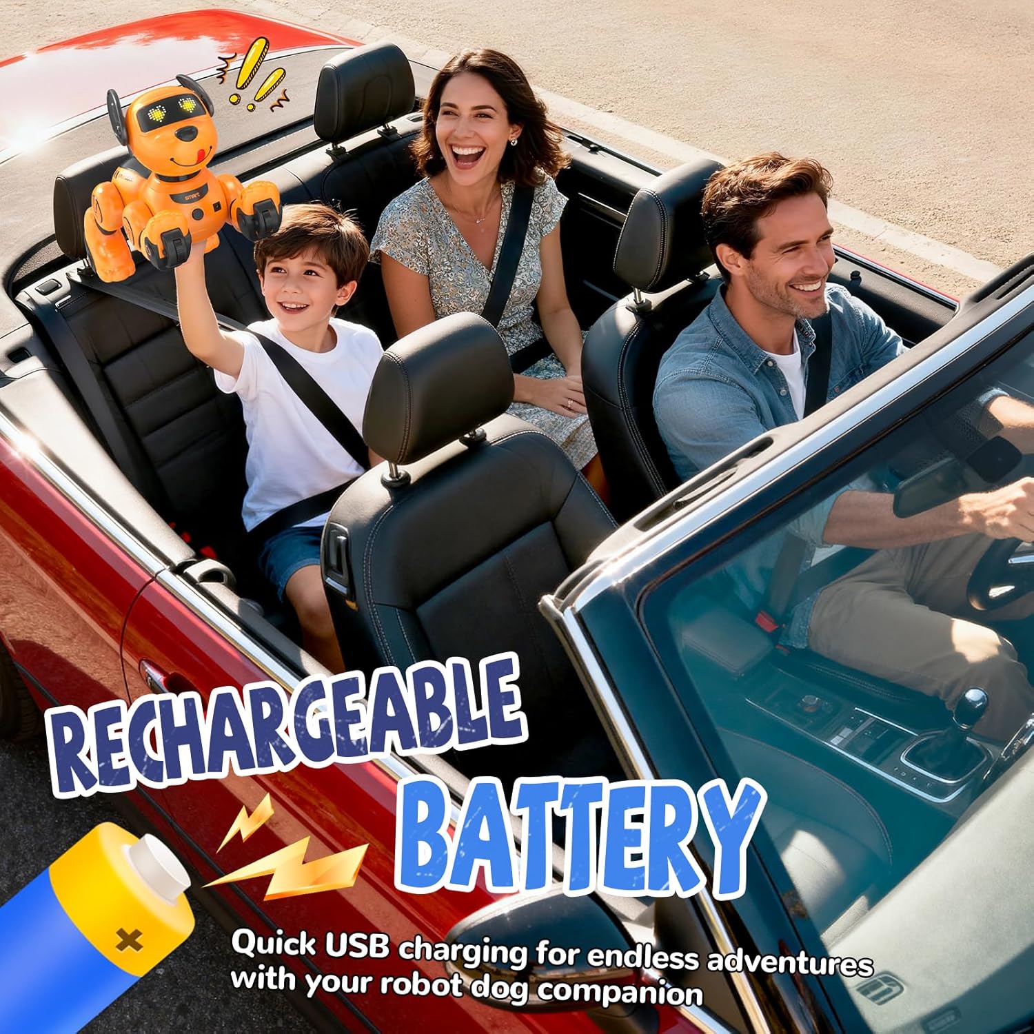 Anysun Cane Robot Ricaricabile Giallo - immagine 5