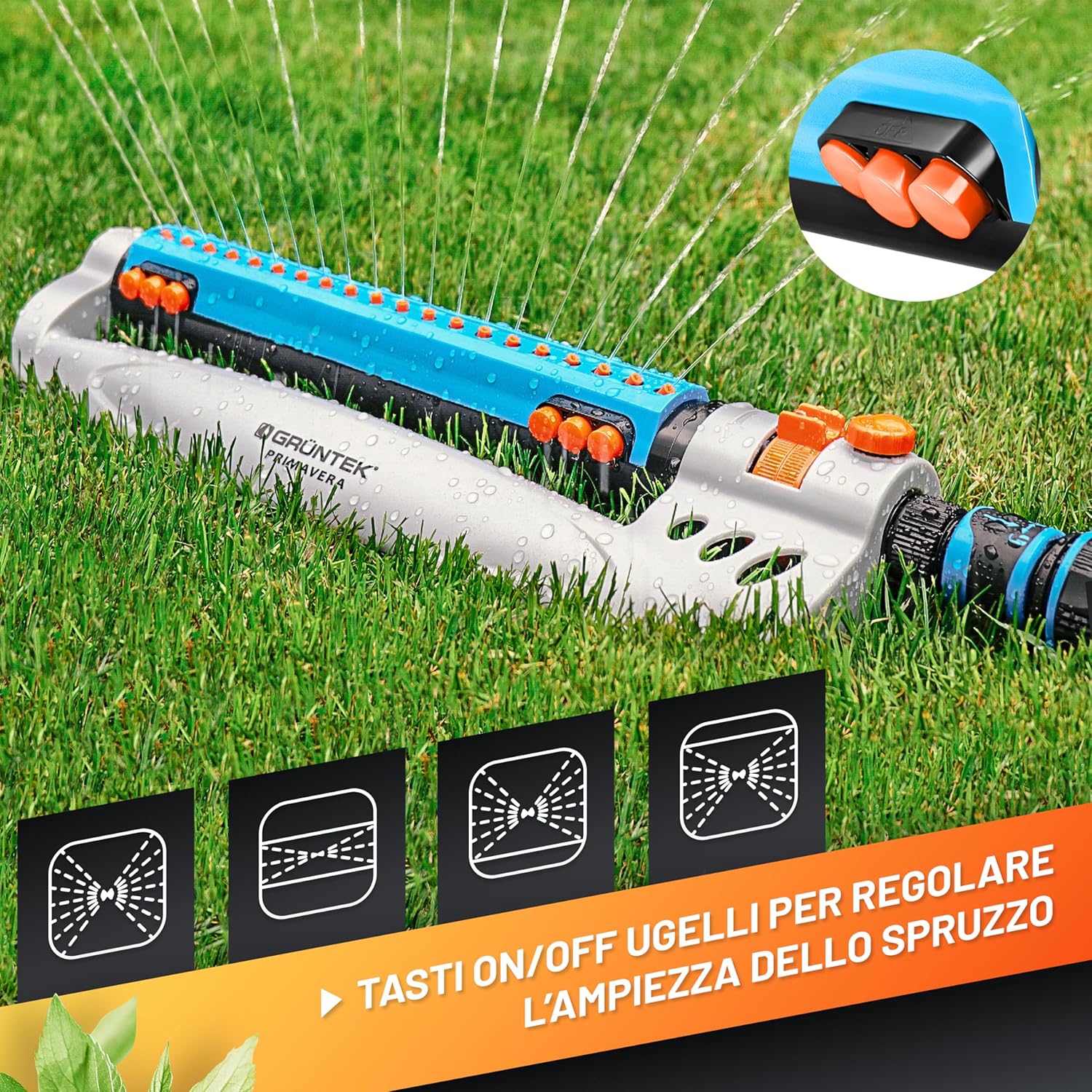 Grüntek Irrigatore da Giardino Oscillante Automatico - immagine 5