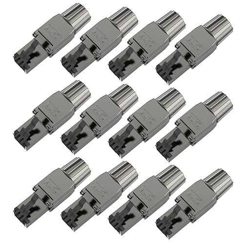 Vcelink Connettori RJ45 Cat 7 Cat6a Senza Attrezzi - 12 Pezzi
