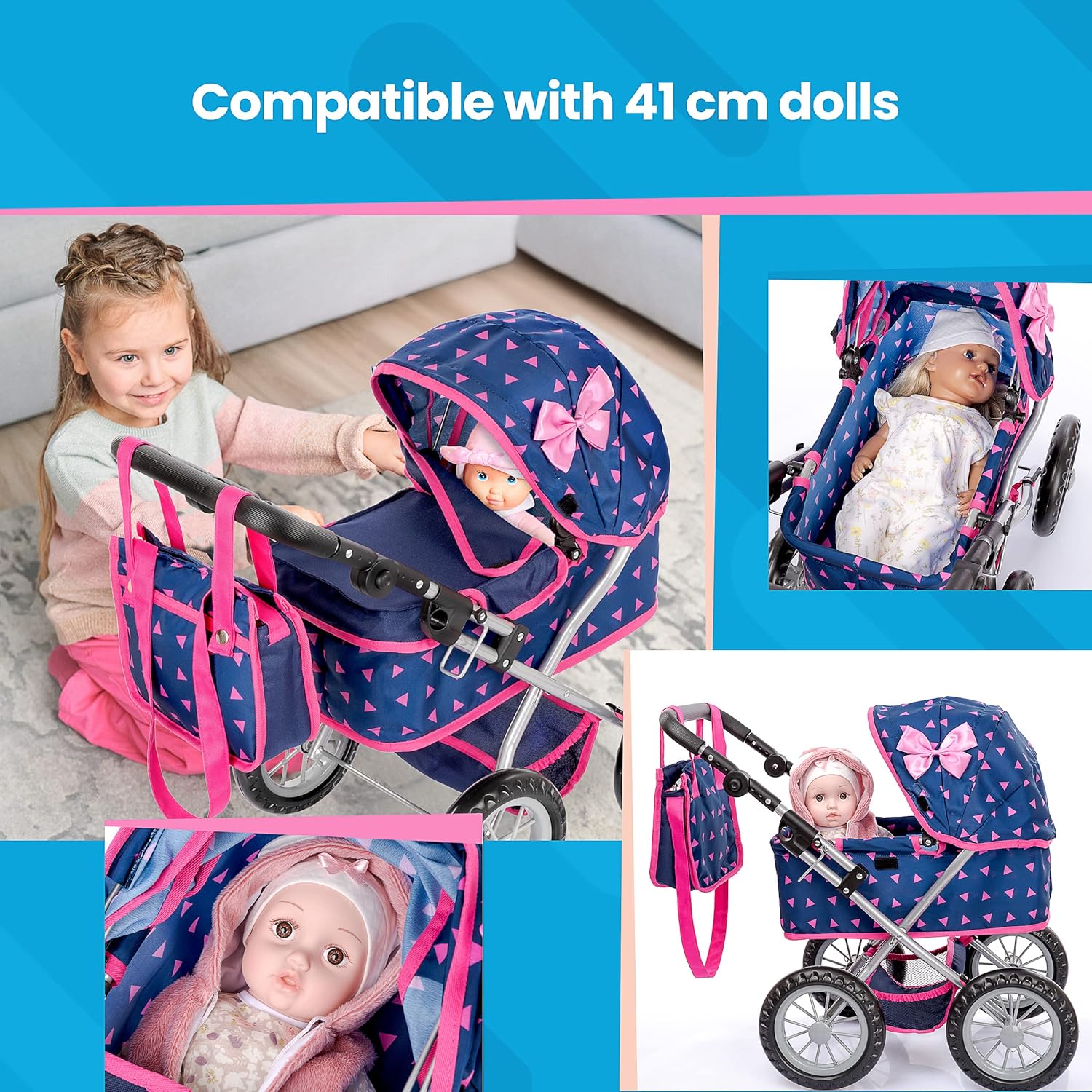 Kinderplay Carrozzina per Bambole KP0261S - immagine 4