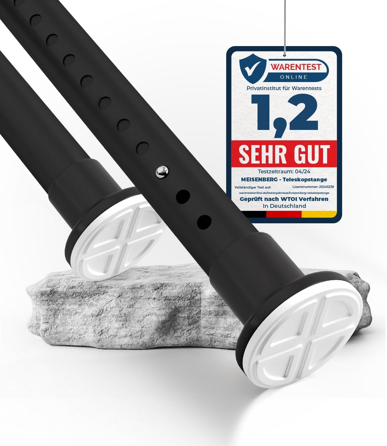 MEISENGERG Bastone Tende a Pressione Estensibile 210-260 cm