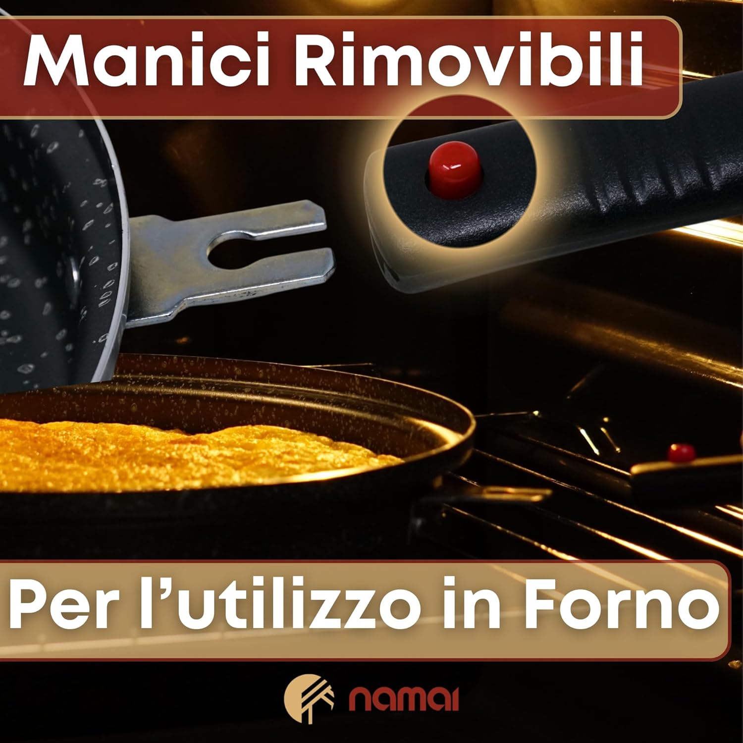 Namai - Padella per Frittata 28 cm Antiaderente - immagine 5