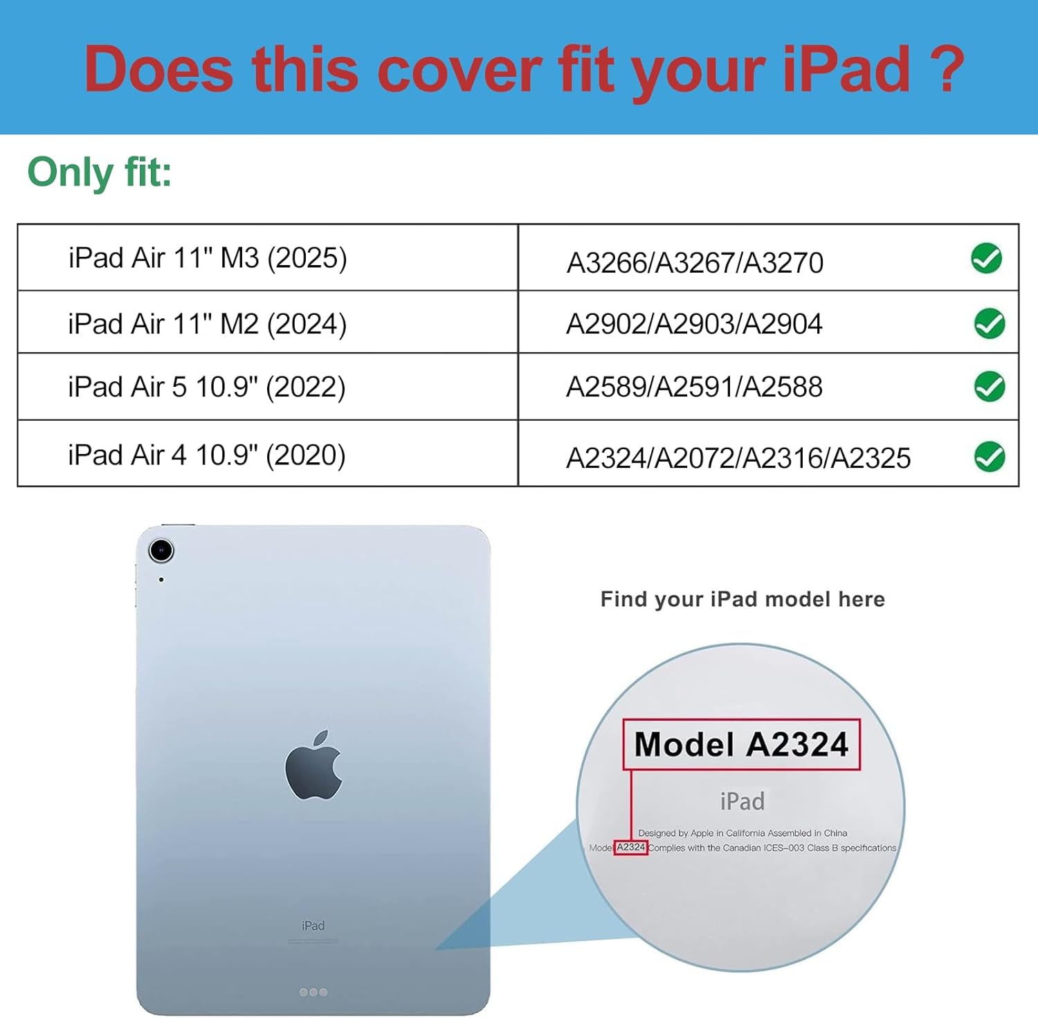 Procase Cover iPad Air 11" M3/M2 2025/2024 - Nero - immagine 2