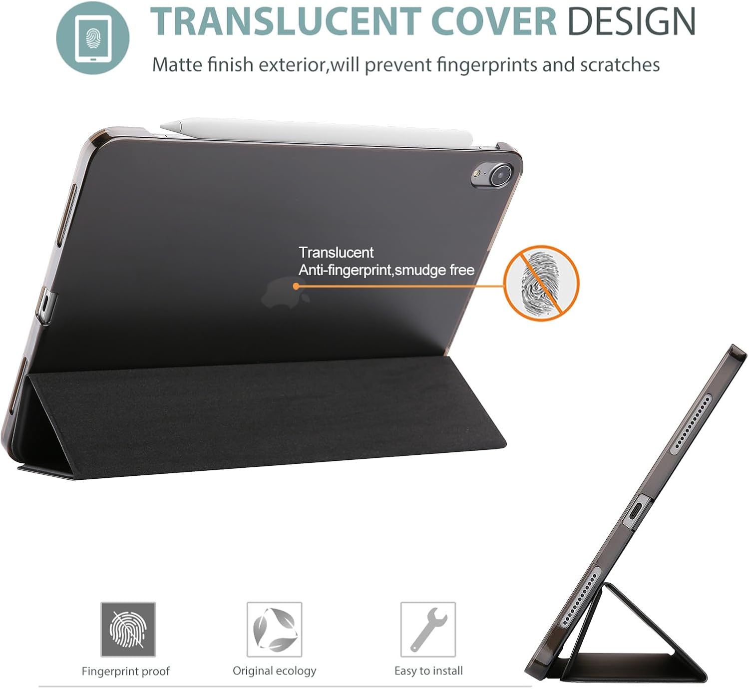 Procase Cover iPad Air 11" M3/M2 2025/2024 - Nero - immagine 4