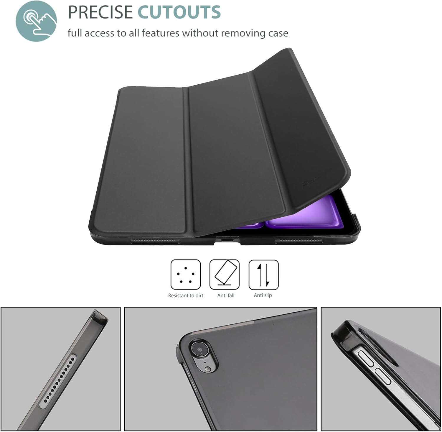 Procase Cover iPad Air 11" M3/M2 2025/2024 - Nero - immagine 6