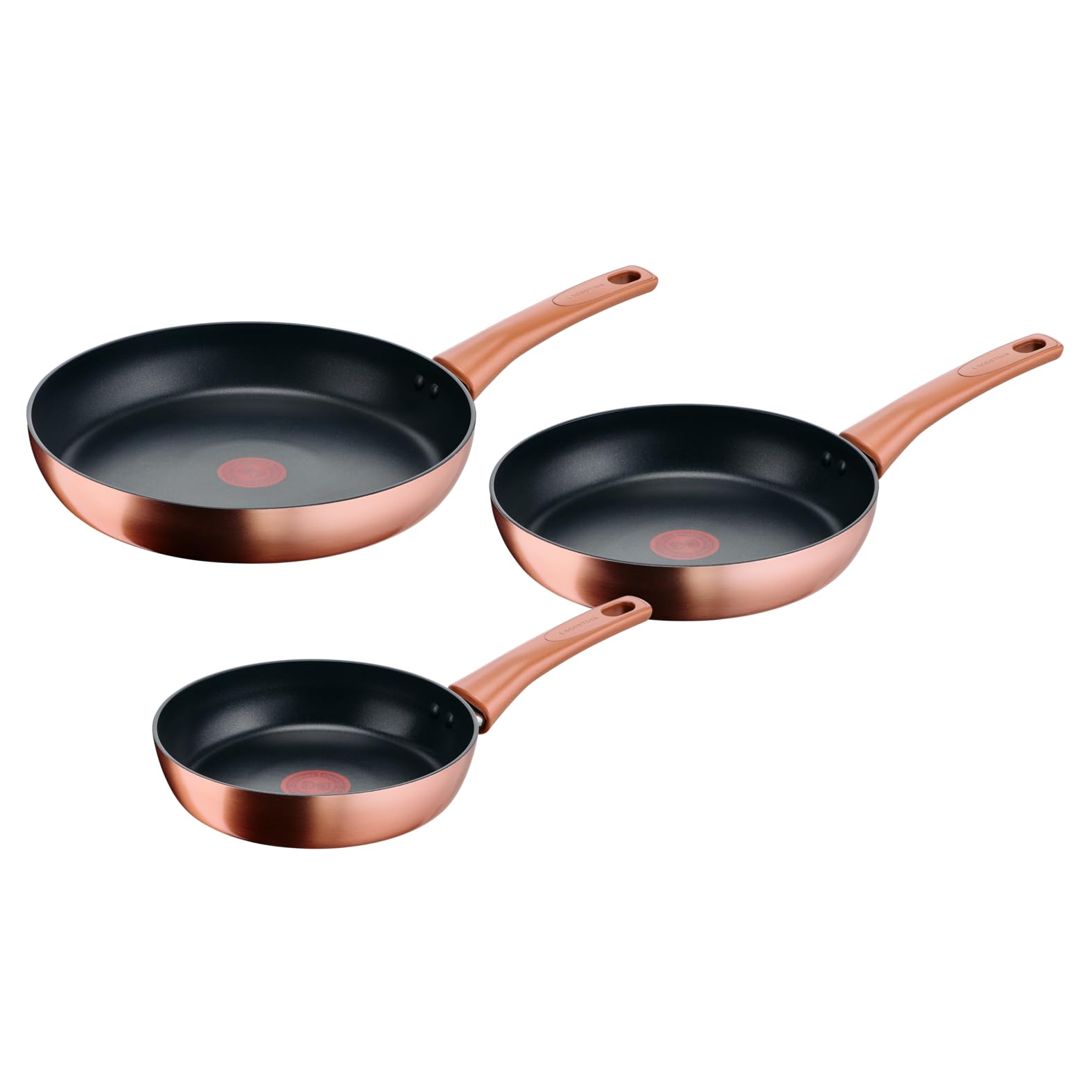 Lagostina Rosé - Set 3 Padelle Antiaderenti Ø 20/24/28 cm