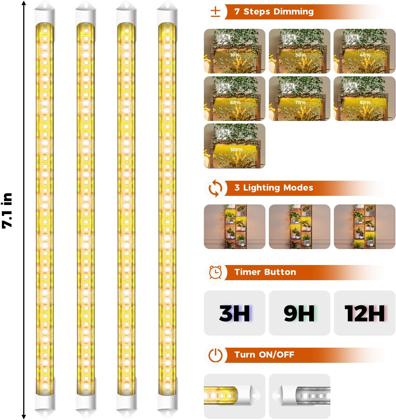Bamworld Porta Piante con Lampada per la Crescita - immagine 5