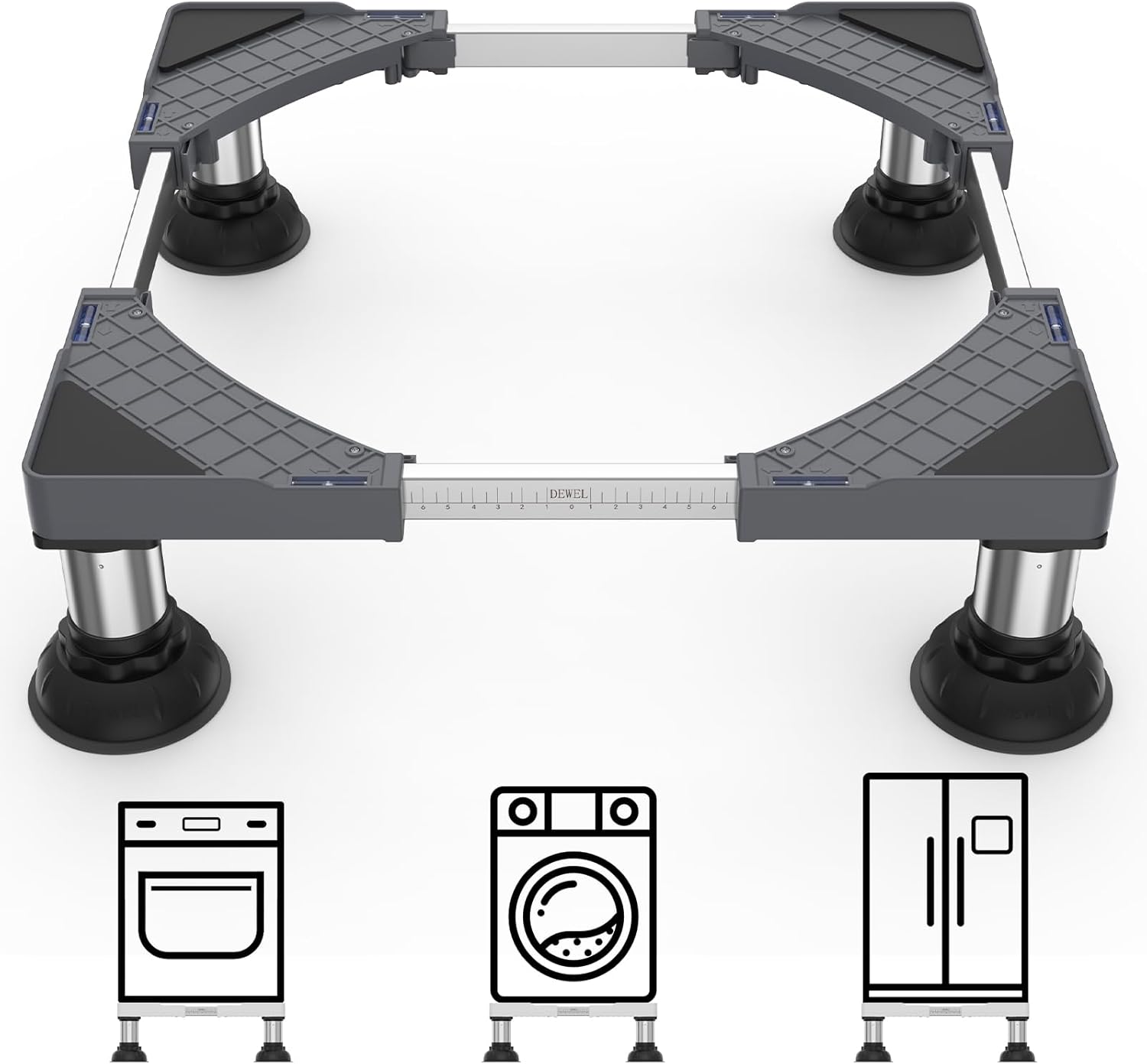 DEWEL Base per Lavatrice con Ventosa Piedini