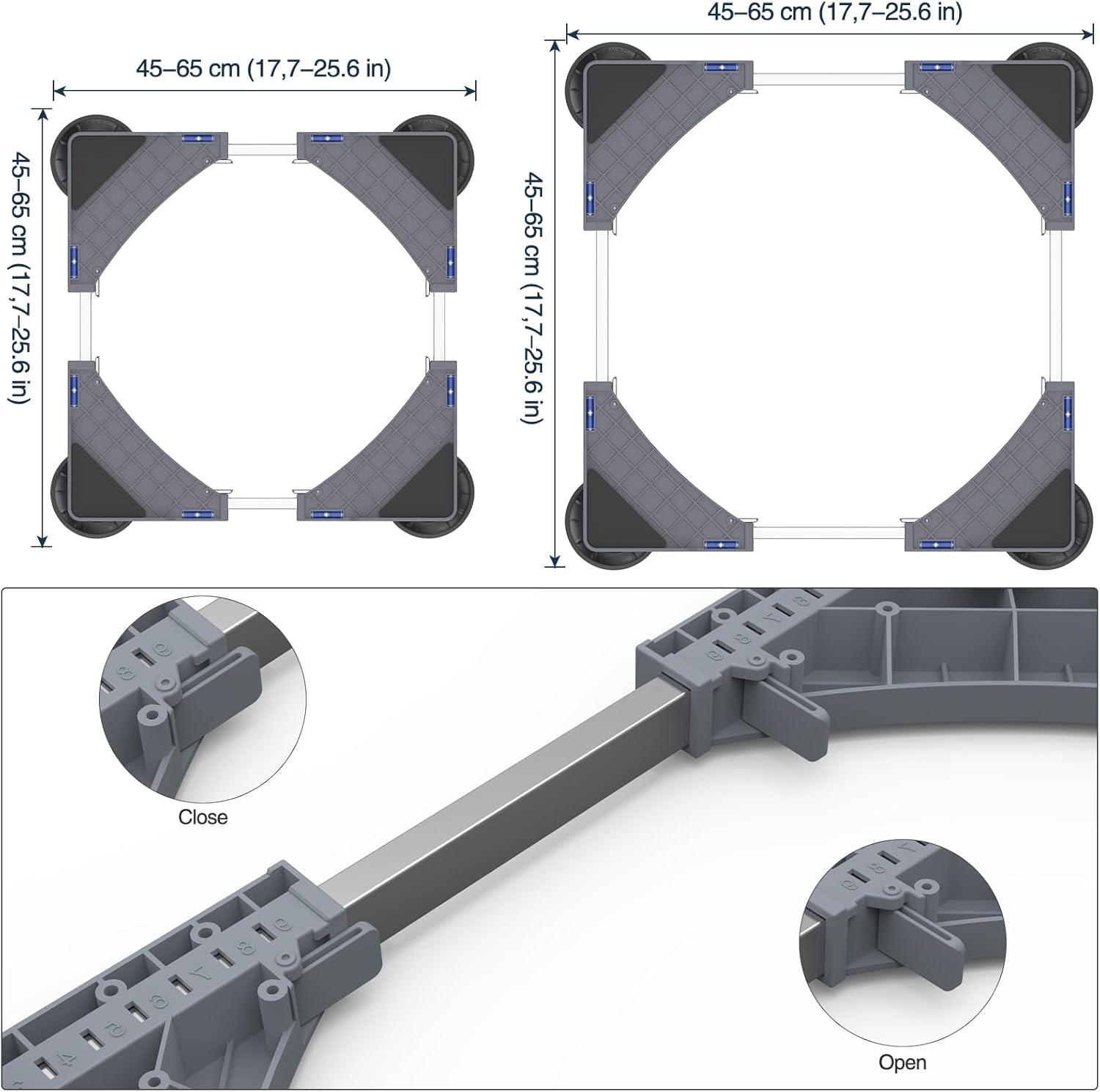DEWEL Base per Lavatrice con Ventosa Piedini - immagine 6