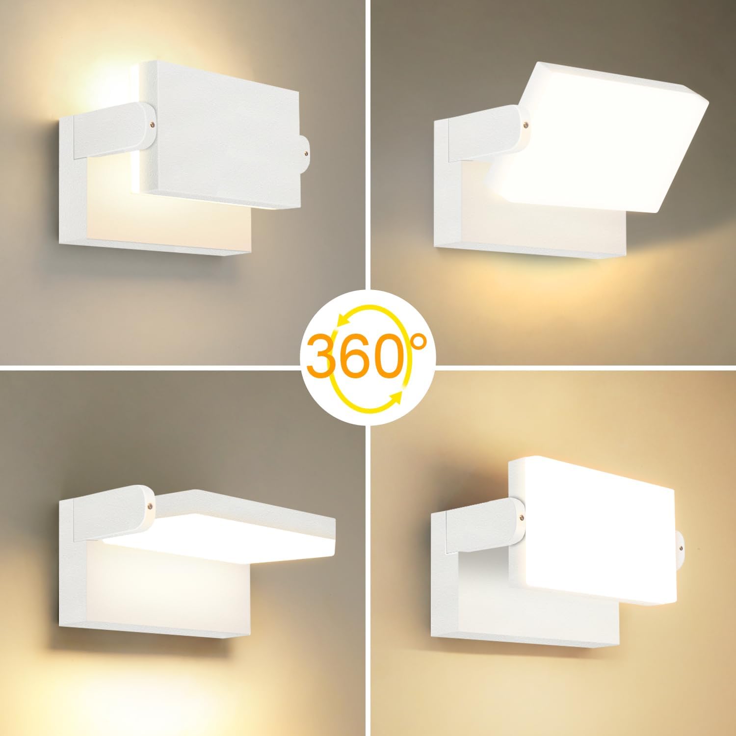 Kingwen Applique da Parete LED 40W IP65, Bianco - immagine 2