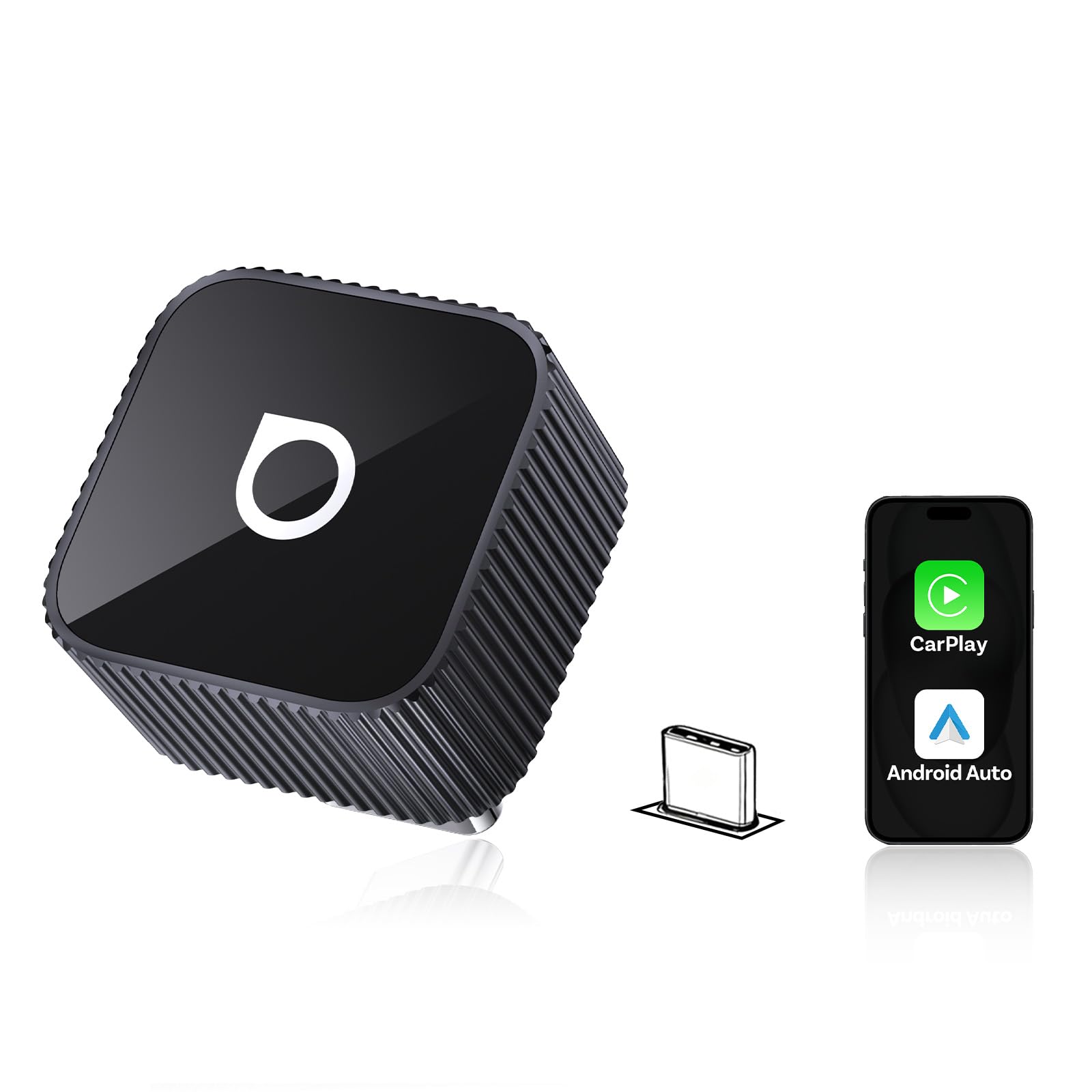 Ottocast Mini Slim USB-C - Adattatore Wireless CarPlay e Android Auto