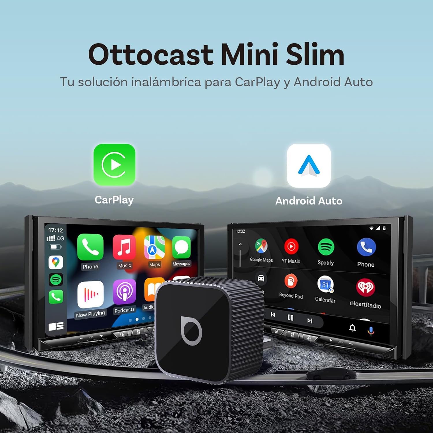 Ottocast Mini Slim USB-C - Adattatore Wireless CarPlay e Android Auto - immagine 2
