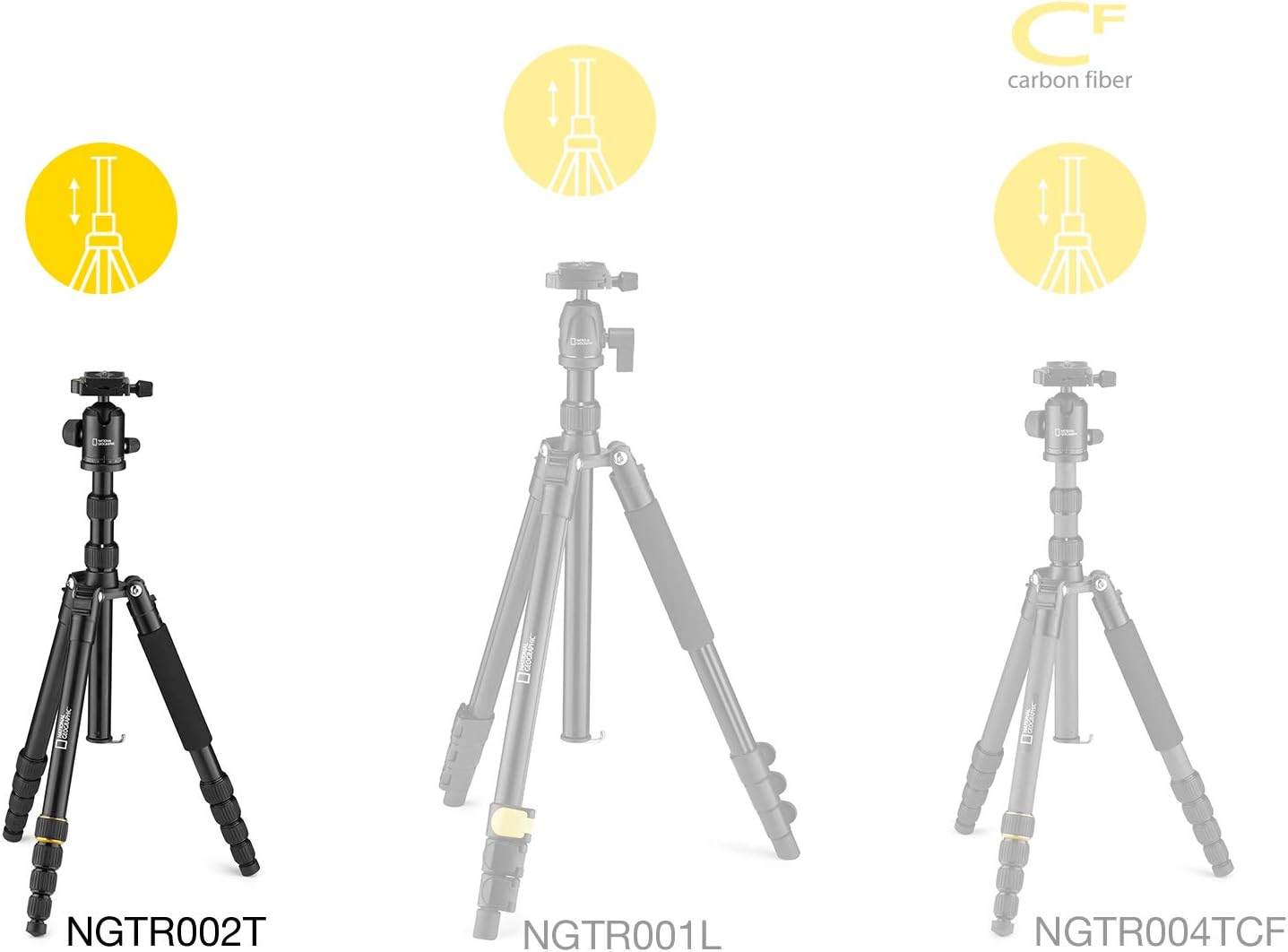 National Geographic NGTR002T - Treppiede con Monopiede, Nero - immagine 6