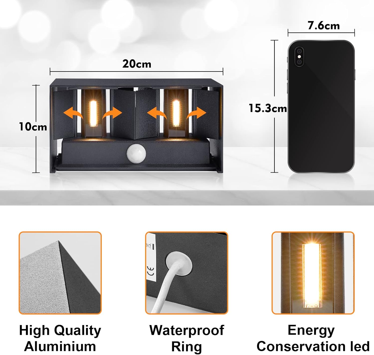Celavy Applique da Parete LED Esterno Interno Moderna - immagine 6