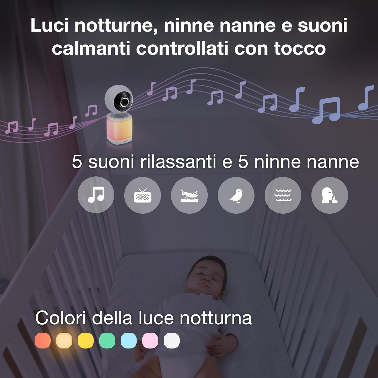 Vtech Baby Monitor Video VM7468-2 con 2 Telecamere - immagine 5