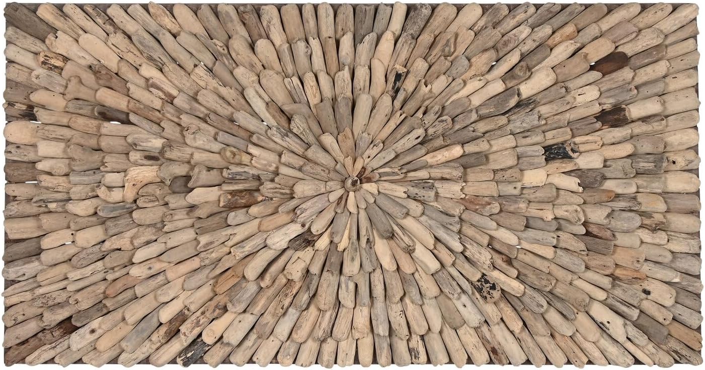 DECORACION PARED MADERA 120X10X60 NATURAL - immagine 1