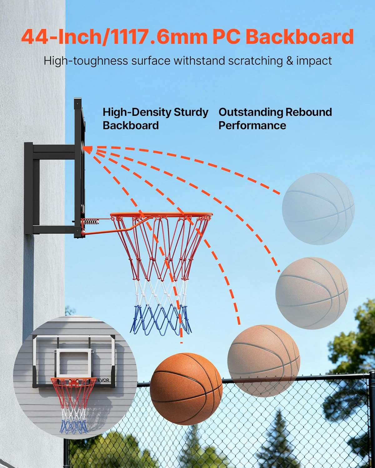 Vevor Canestro Basket Esterno/Interno con Tabellone PC - immagine 4