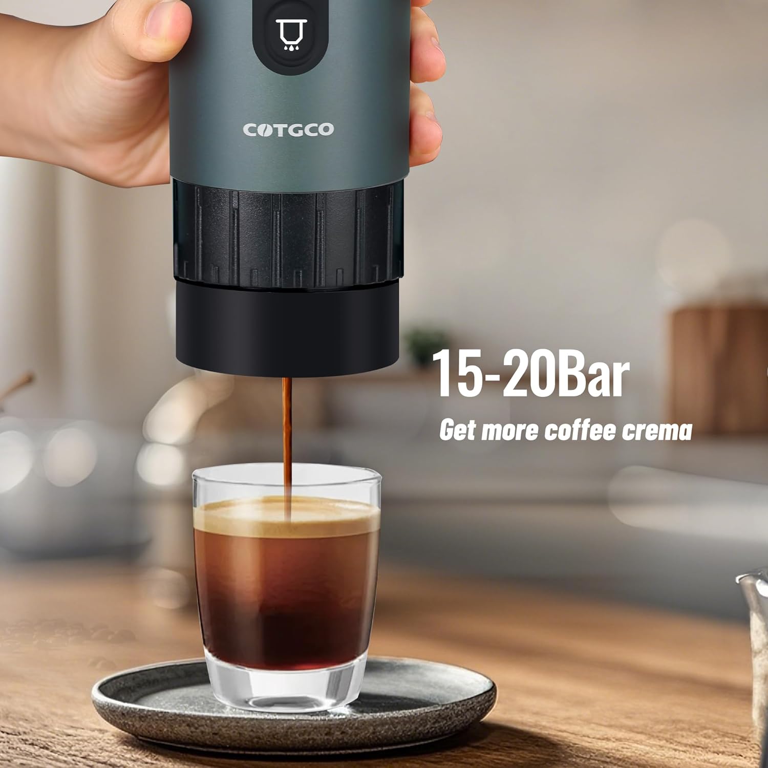Cotgco Macchina Caffè Espresso Portatile a Batteria - immagine 5