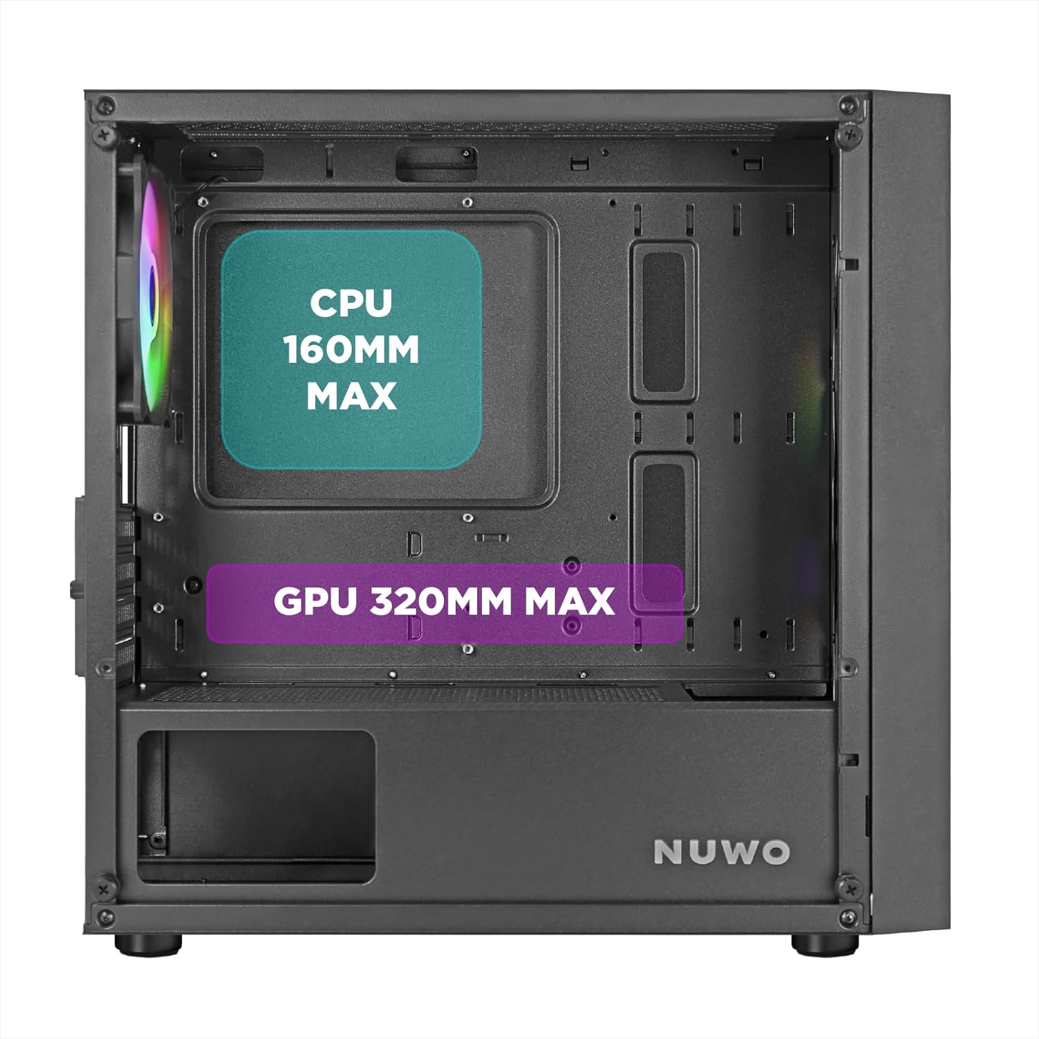 Nuwo Blitz R28 Case Micro-ATX Mini-ITX per PC Desktop - immagine 4