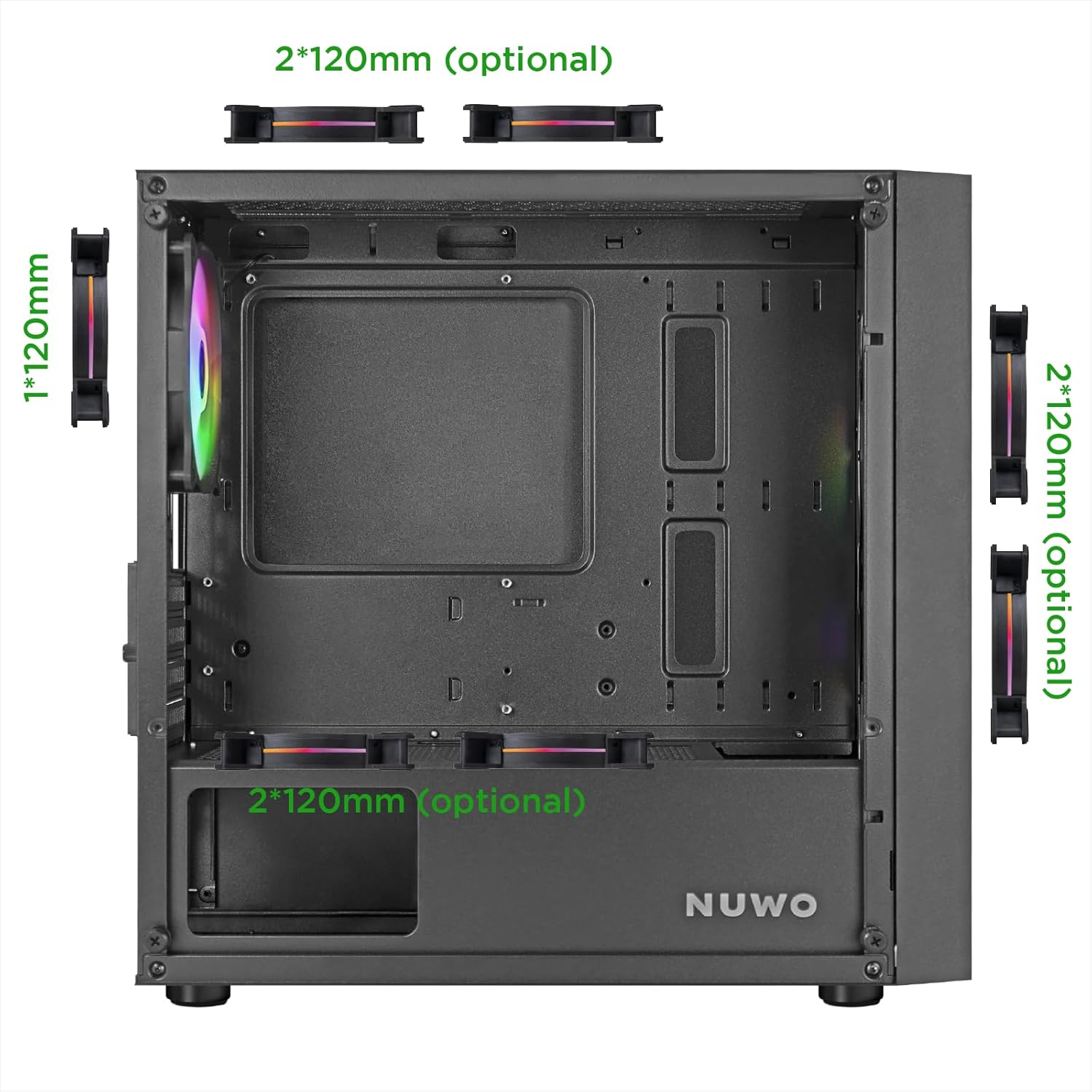 Nuwo Blitz R28 Case Micro-ATX Mini-ITX per PC Desktop - immagine 6