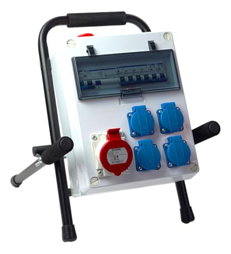 Cofanetto da cantiere 5 prese 40 A 400 V su piedistallo