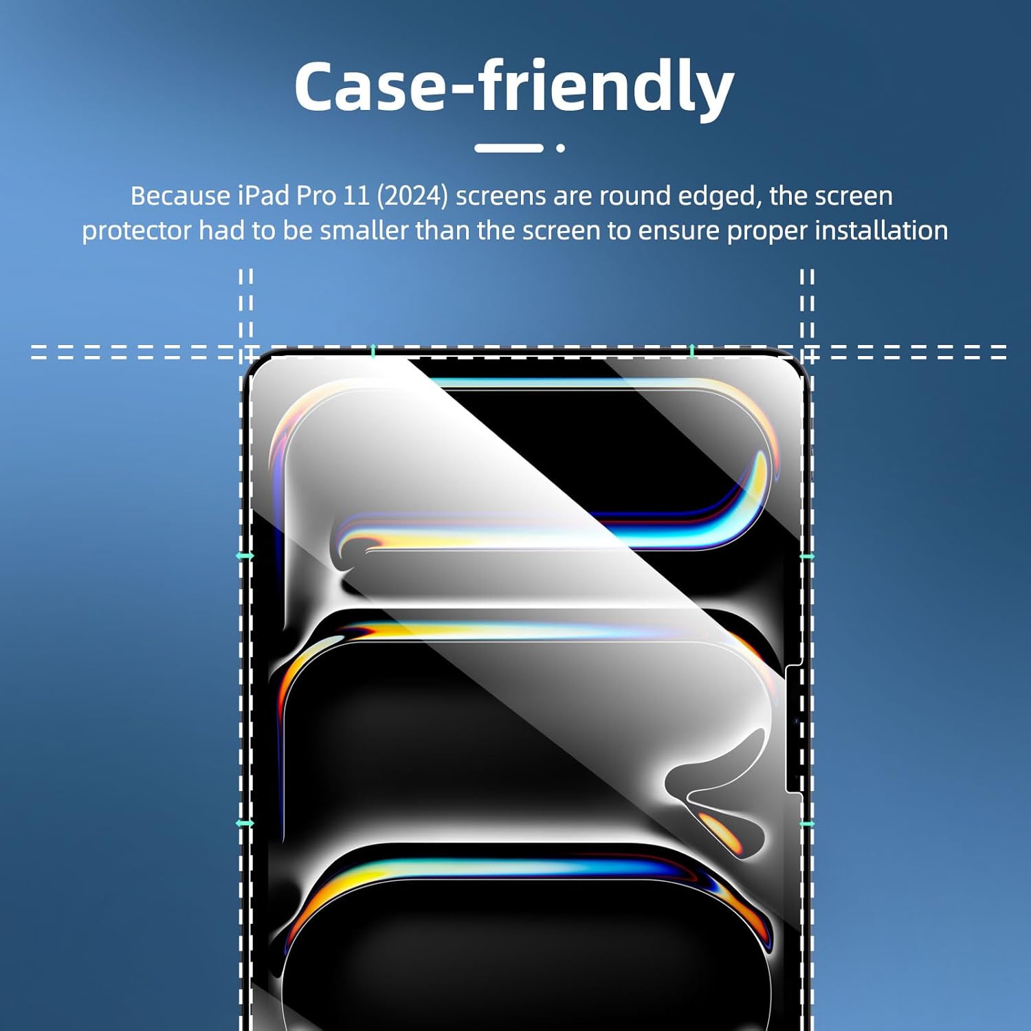 New'c Pellicola Protettiva per iPad Pro 11" M4 (2024), 2 Pezzi - immagine 3