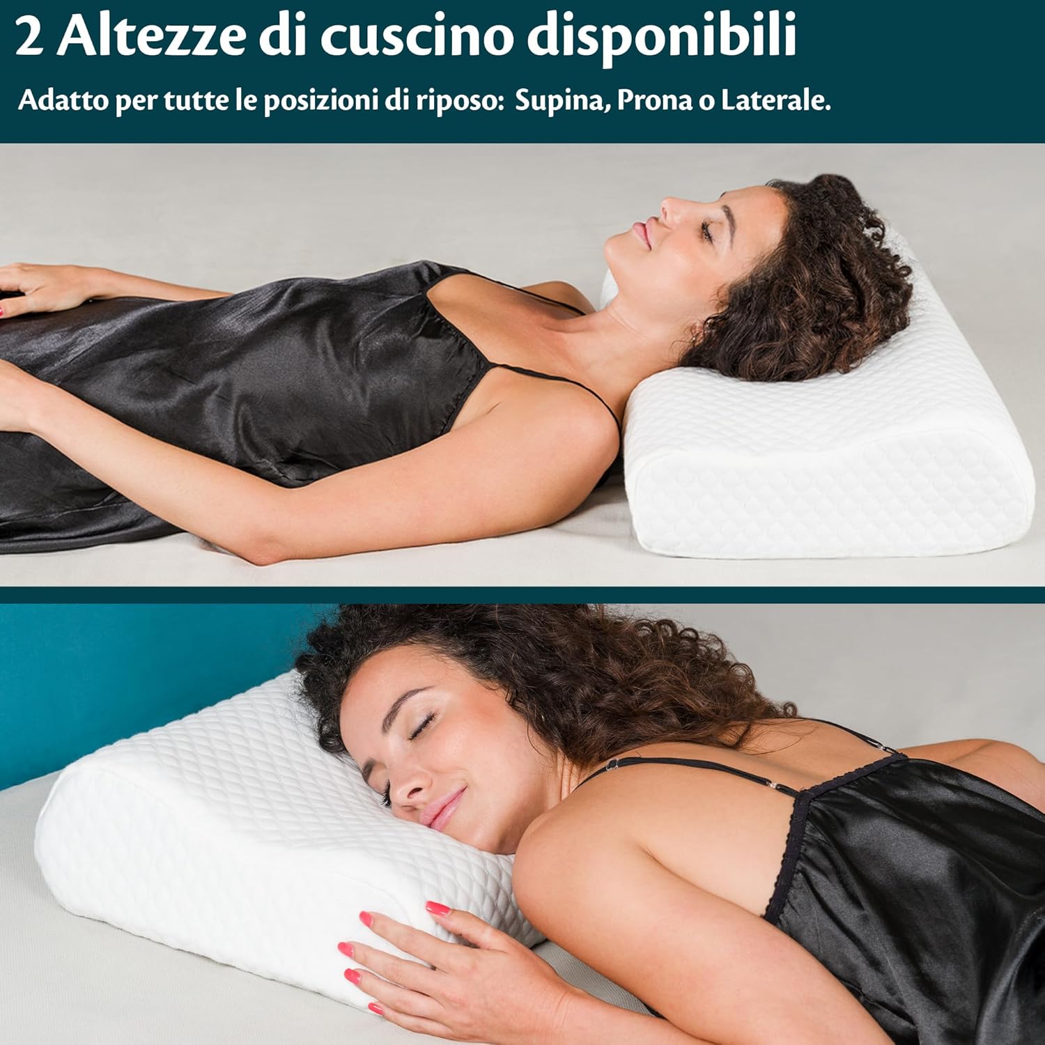 Flowen Cuscino Cervicale Memory Foam Lavanda - immagine 2