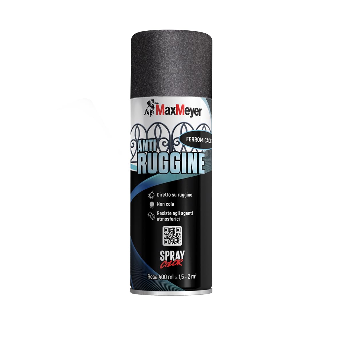 Maxmeyer Spray Antiruggine Ferromicaceo Nero Grafite 0.4L