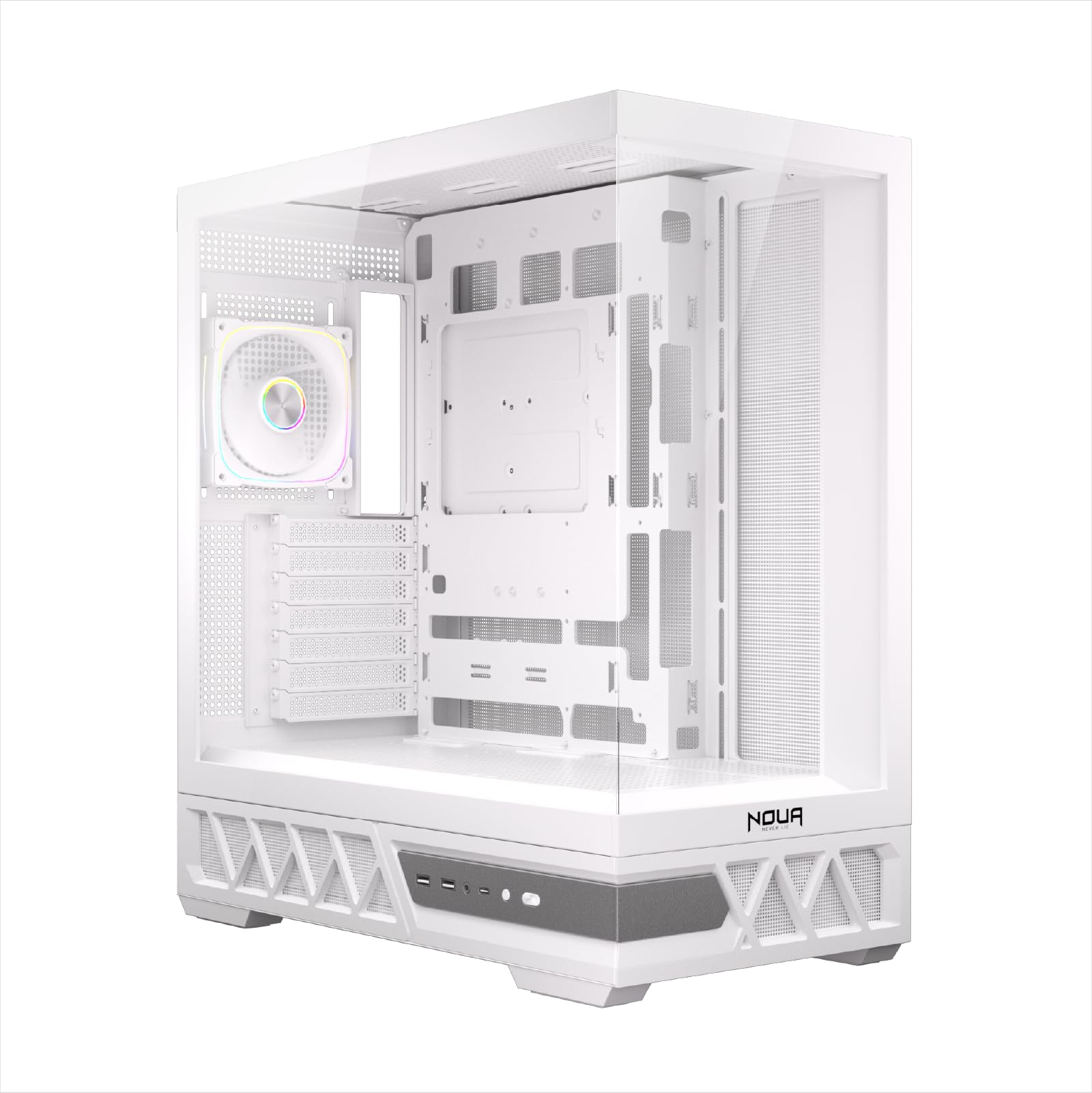 Noua Orizon MH100 - Case PC Gaming ATX Mid Tower, Bianco