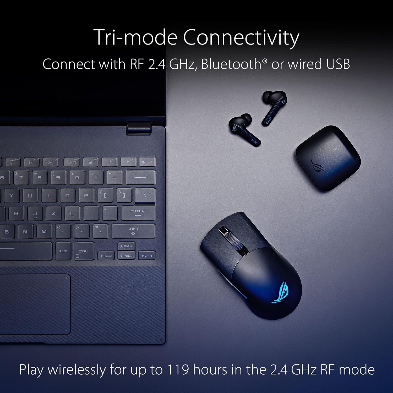 Asus ROG Keris Wireless Aimpoint - Mouse Gaming 36000 dpi, Nero - immagine 6