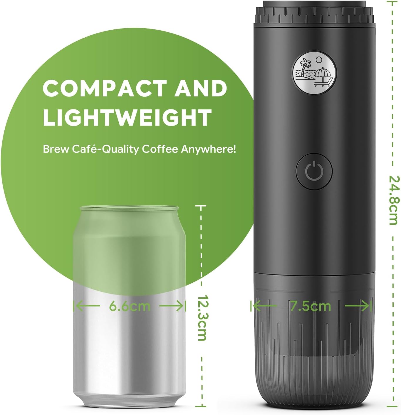 Macchina Caffè Portatile 3 in 1 19 Bar, Nera - immagine 3