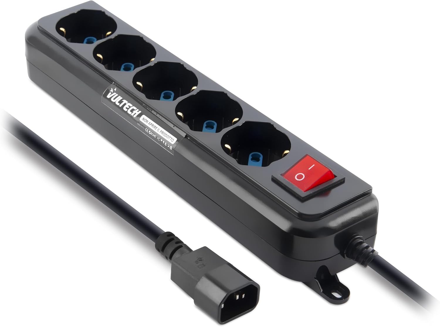 Vultech MU-UPS01 Multipresa per UPS IEC14 a 5 Posti - immagine 1