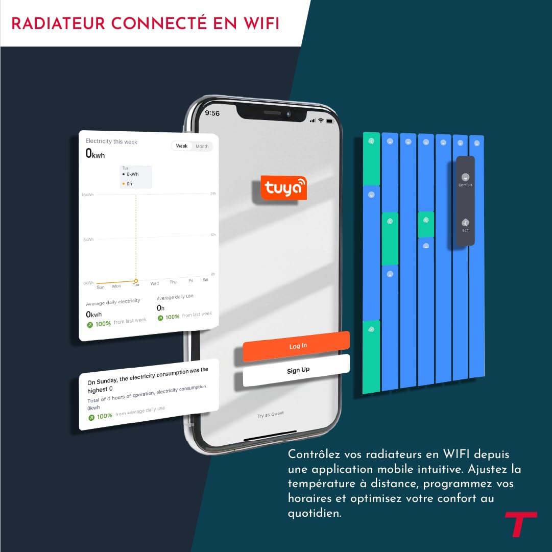 Thomson MILLA - Radiatore Elettrico WiFi 1500W - immagine 8