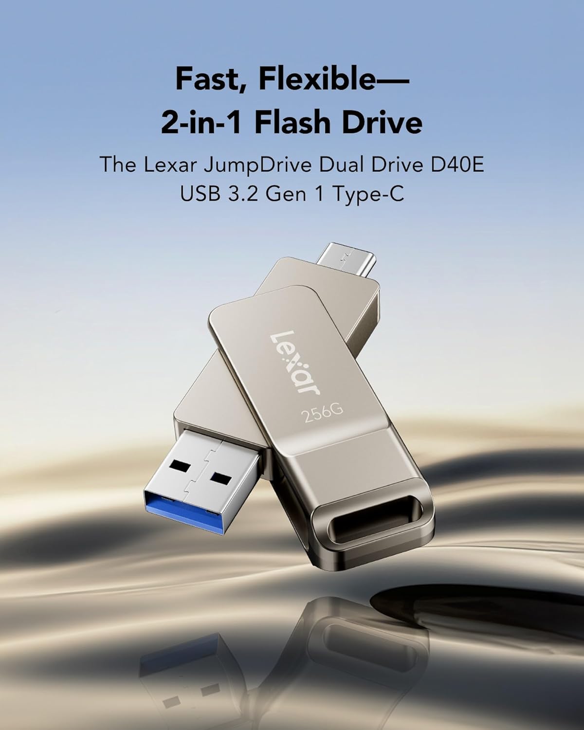 Lexar D40E 256 GB Dual Drive USB 3.2 Gen 1 Type-C - immagine 2