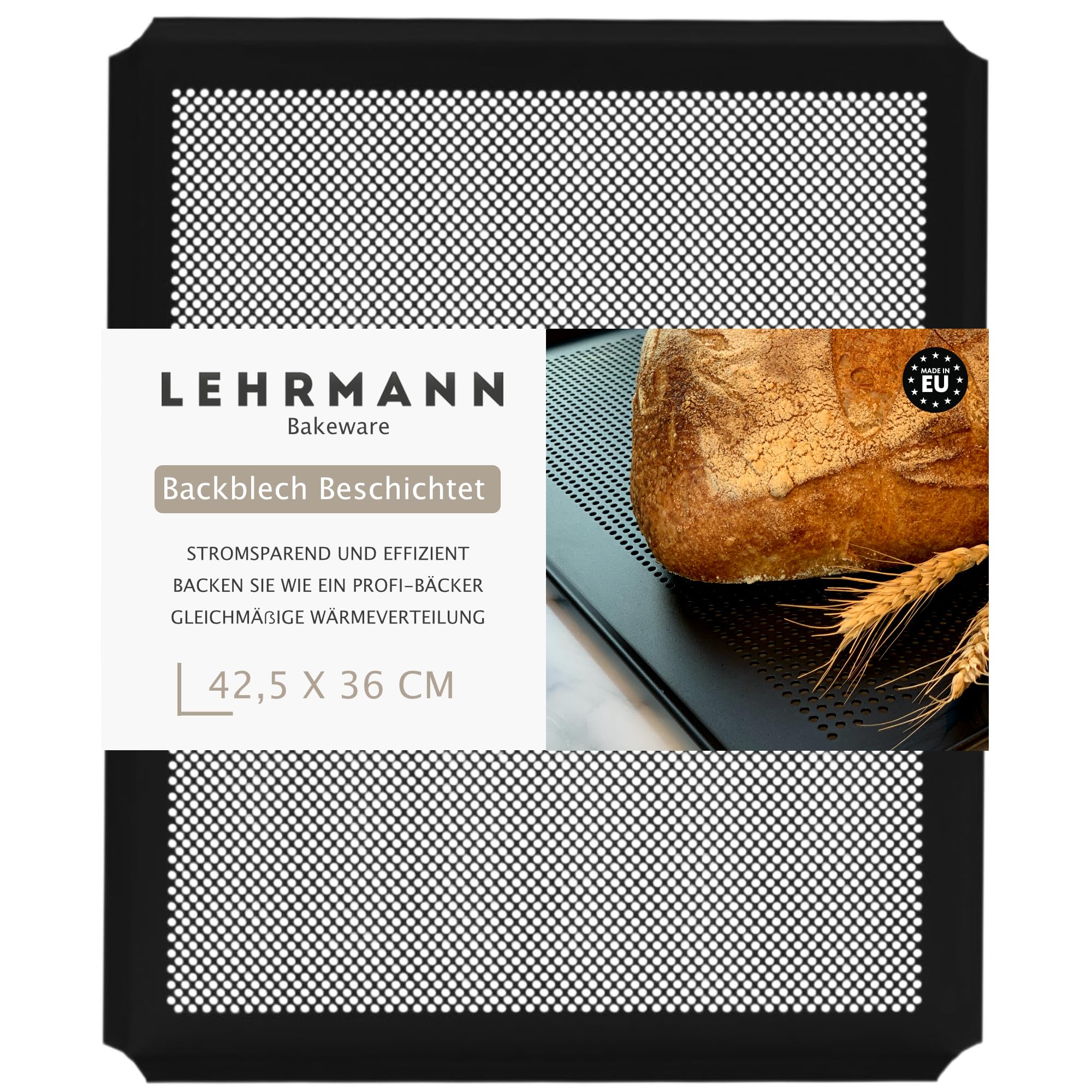 LEHRMANN Teglia perforata con rivestimento antiaderente (42,5 x 36)