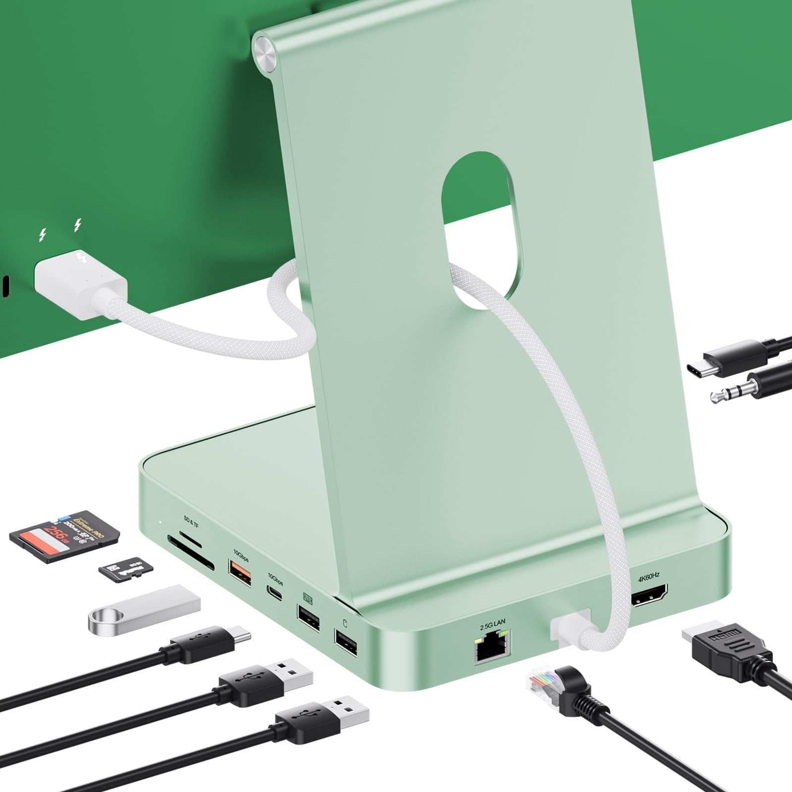 Pulwtop Hub iMac M1/M3/M4 con Custodia SSD, Verde