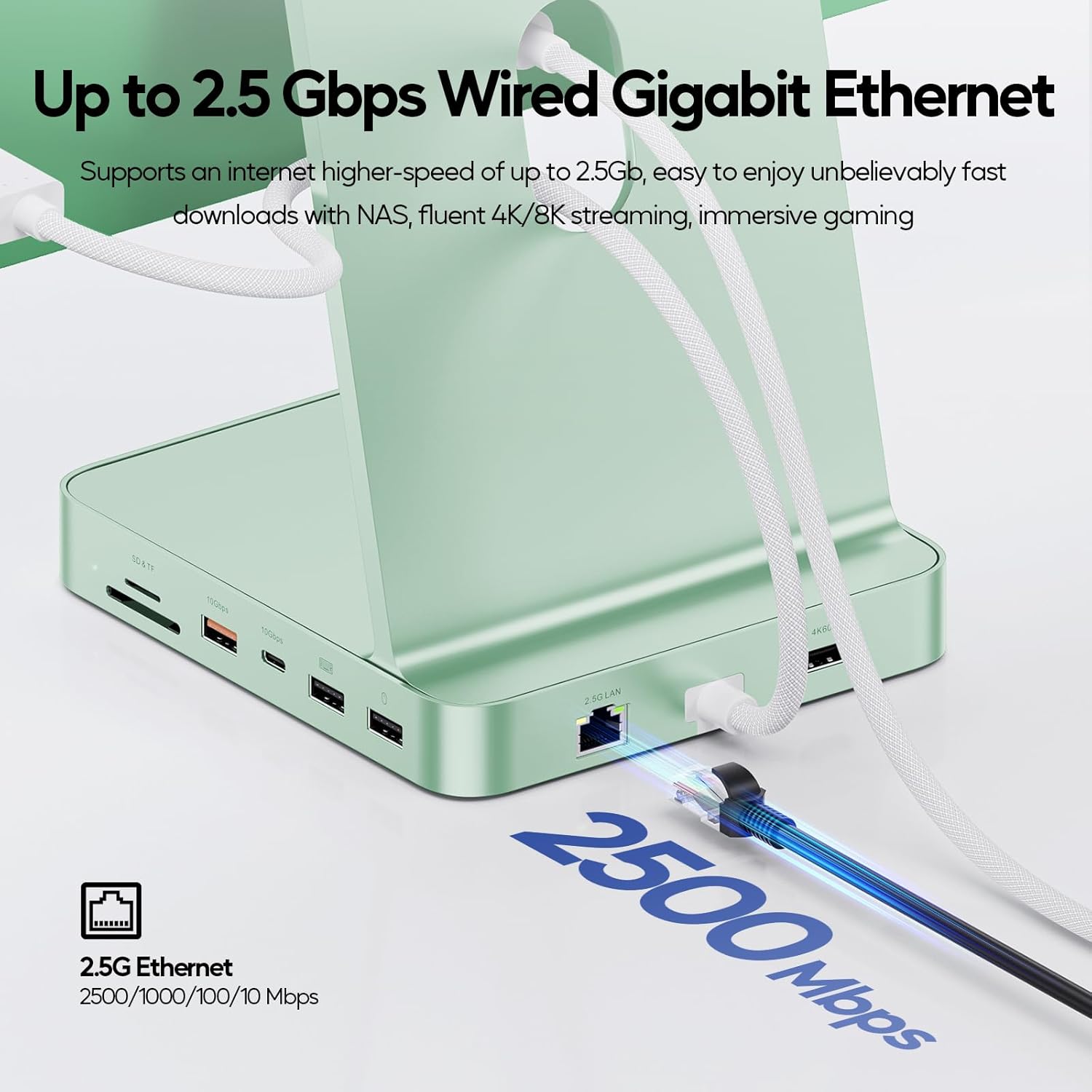 Pulwtop Hub iMac M1/M3/M4 con Custodia SSD, Verde - immagine 5