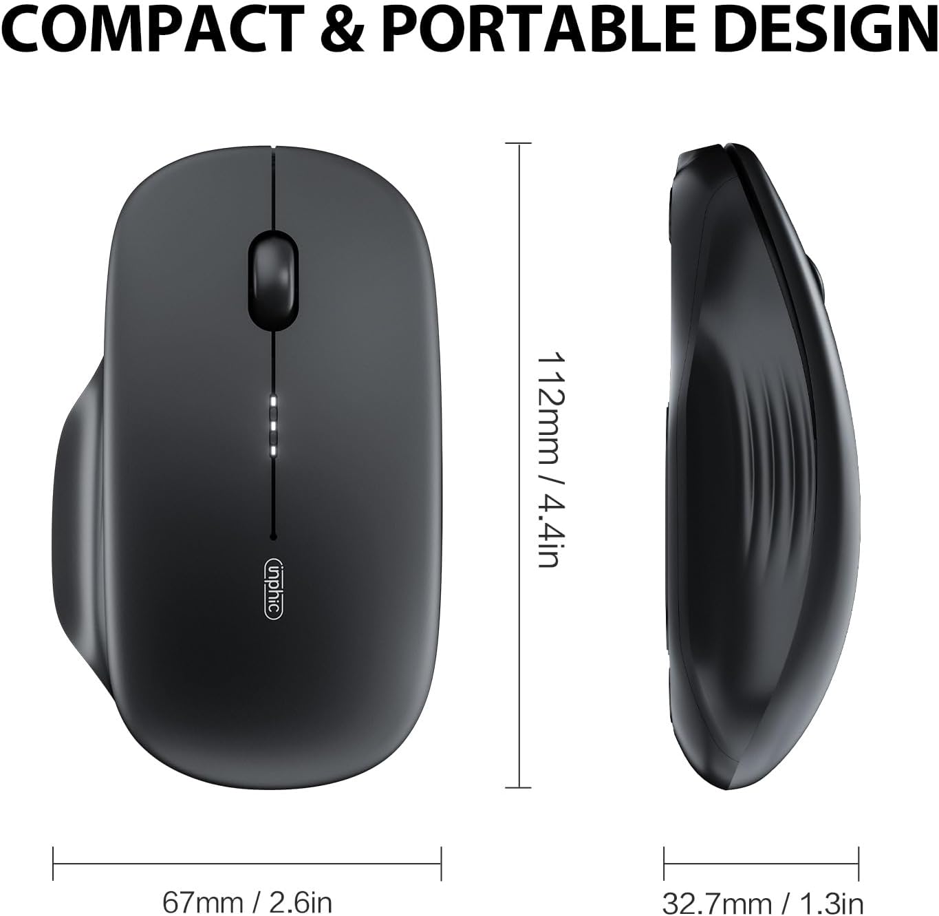 Inphic M1 Mouse Bluetooth Portatile Tri-Modo - immagine 6