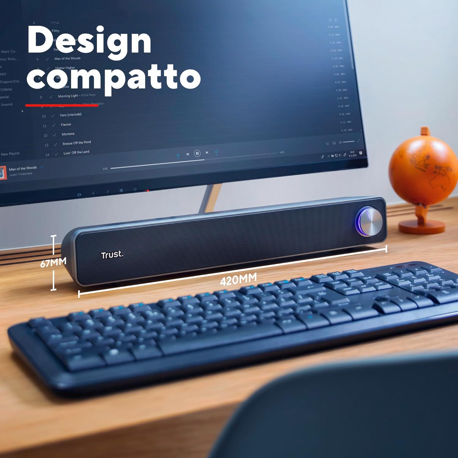 Trust Arys Soundbar PC 12W, Nero - immagine 3