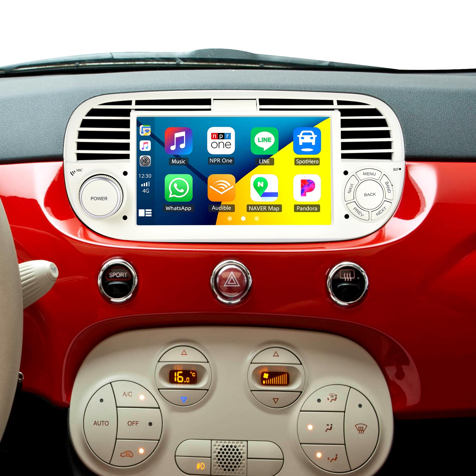Sixwin Android 13 Autoradio 7" TouchScreen per FIAT 500