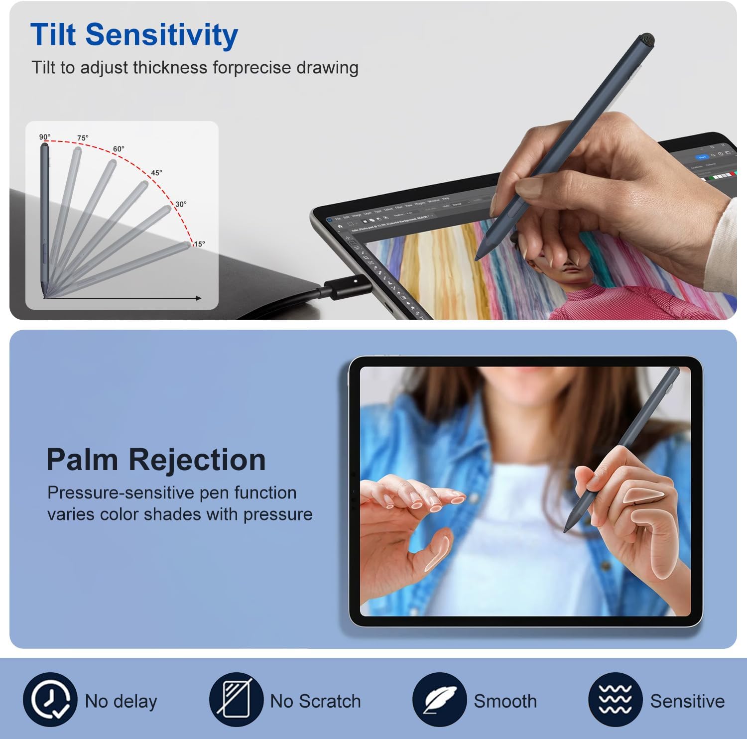 Penna per Surface con Touch Pen e Ricarica USB-C - immagine 4